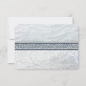 ヘブンリーホワイトラッフルズ&レースエレガントRSVPカード 出欠カード (裏面)