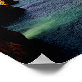 ヘブンリーポルトガル海-ティール(緑がかった色)&アズール ポスター (角)