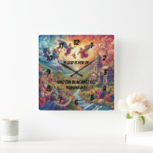 ヘブンリーリバー スクエア壁時計 (ホーム)