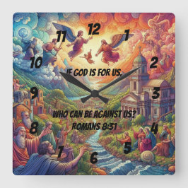 ヘブンリーリバー スクエア壁時計