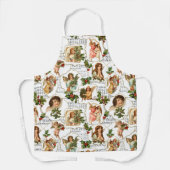 ヘブンリーヴィンテージエンジェルズホリー&ミュージックコラージュ エプロン (正面)