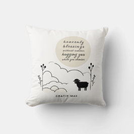 ヘブンリー恵み祈りの言葉 | ニュートラルカラー | 羊 クッション