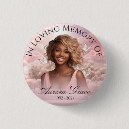 ヘブンリー蝶メモリアル1インチラウンドボタン 缶バッジ