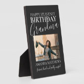 ヘブンリー誕生日おばあちゃん |フォトメモリアル フォトプラーク (側面)