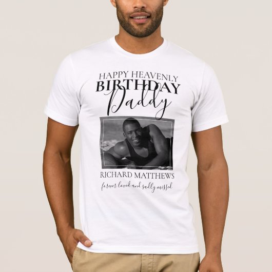 ヘブンリー誕生日ダディ |フォトメモリアル Tシャツ (正面)