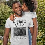 ヘブンリー誕生日ダディ |フォトメモリアル Tシャツ<br><div class="desc">天国の誕生日パパ記念Tシャツ,写真と編集可能な文字をフィーチャー。すべてのフォントスタイル、サイズおよび色は、カスタマイズ後クリックの別のリンクでカスタマイズの変更できる。</div>