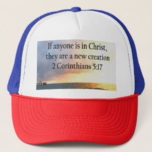 ヘブンリー2コリント5:17海写真デザイン キャップ