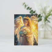 ヘブンリー・セレニティフェムエンジェルとブーケ ポストカード (スタンド正面)