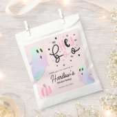 ヘブー虹色幽霊ピンクハローウィンパーティ フェイバーバッグ (クリップ留めされた状態)