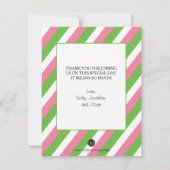 ヘブ名門私立校風のライ語サンキューカード – ピンク サンキューカード (裏面)