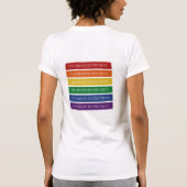 ヘブ賛美ライ語 – ユダヤ人LGBTQプライドサポートT-Shi Tシャツ (裏面)