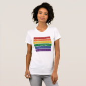 ヘブ賛美ライ語 – ユダヤ人LGBTQプライドサポートT-Shi Tシャツ (正面フル)