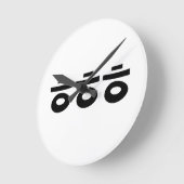 ヘヘヘㅎㅎㅎ朝鮮スラング ラウンド壁時計 (傾斜)