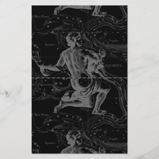 ヘベリアスによる水族星星座の地図 便箋 (正面)