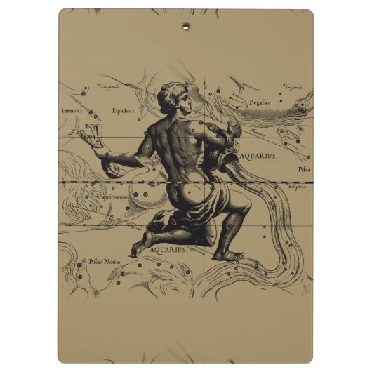 ヘベリウスによる水族座の地図 クリップボード (裏面)