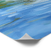 ヘベル川沿いの緑の牧草地 ポスター (角)