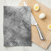 ヘマタイト灰色の落書きテクスチャ キッチンタオル (四つ折り)