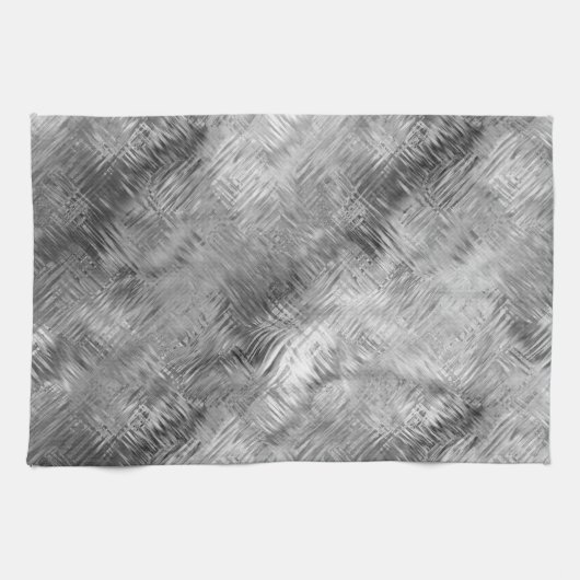 ヘマタイト灰色の落書きテクスチャ キッチンタオル (横)