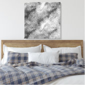 ヘマタイト灰色の落書きテクスチャ キャンバスプリント (インサイチュ (寝室))
