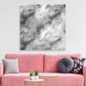 ヘマタイト灰色の落書きテクスチャ キャンバスプリント (インサイチュ (リビング))