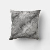 ヘマタイト灰色の落書きテクスチャ クッション (裏面)