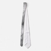 ヘマタイト灰色の落書きテクスチャ ネクタイ (裏面)