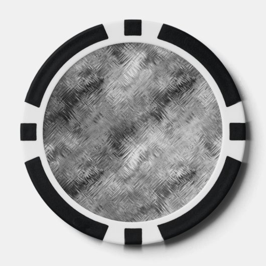 ヘマタイト灰色の落書きテクスチャ ポーカーチップ (正面)