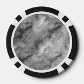 ヘマタイト灰色の落書きテクスチャ ポーカーチップ (裏面)