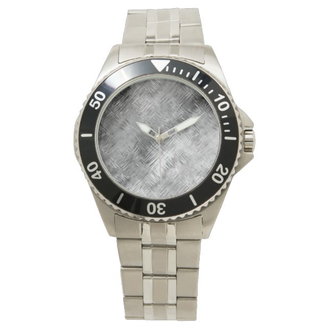 ヘマタイト灰色の落書きテクスチャ 腕時計 (正面)