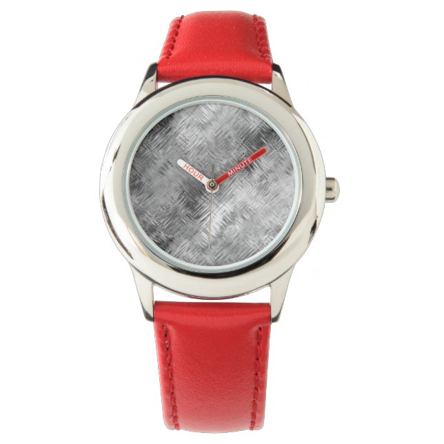 ヘマタイト灰色の落書きテクスチャ 腕時計 (正面)