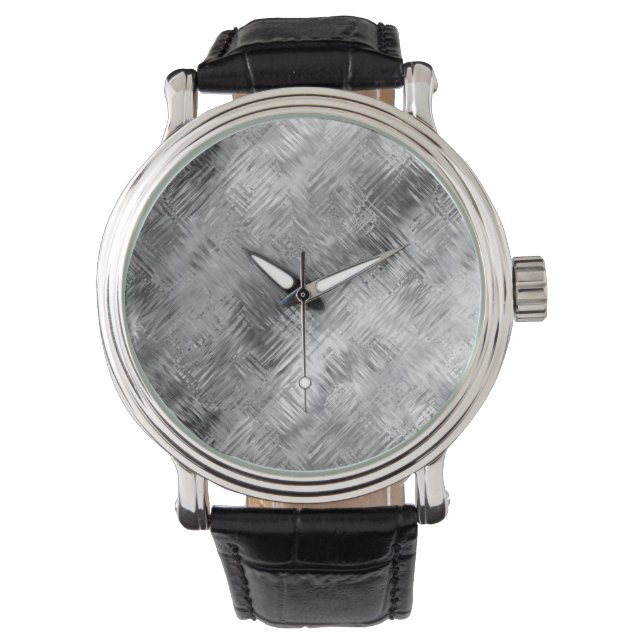 ヘマタイト灰色の落書きテクスチャ 腕時計 (正面)
