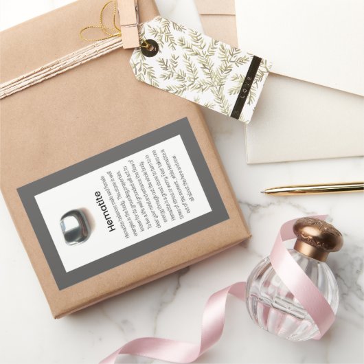 ヘマタイト石英結晶意味ジュエリーパッケージ 長方形シール (ギフト)