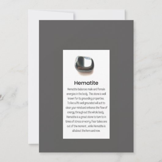 ヘマタイト石英結晶意味ジュエリー表示 シーズンカード (正面)