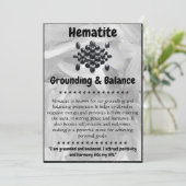 ヘマタイト結晶意味カード シーズンカード (スタンド正面)