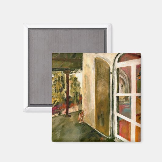 ヘミングウェイポーチ絵を描キャット磁石 マグネット (正面/裏面)