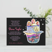 ヘムサユダヤ人ベビー命名招待状ヘブライ語 招待状 (スタンド正面)