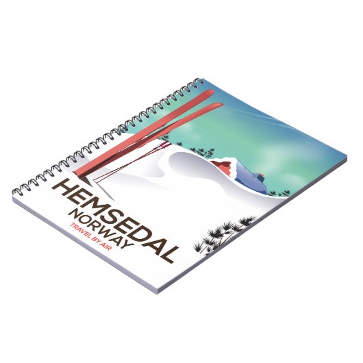 ヘムセダルノルウェースキー旅行ポスター ノートブック (左側)