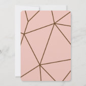 ヘムメリ幾何学バラ金ゴールド結婚式招待状 招待状 (裏面)