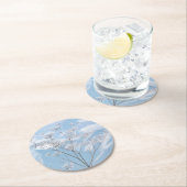 ヘムロックに氷の冬の霜©サンディ・ロング ラウンドペーパーコースター (インサイチュ)