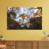 ヘムロックの断崖、インディアナ州（秋） キャンバスプリント (インサイチュ (リビング))