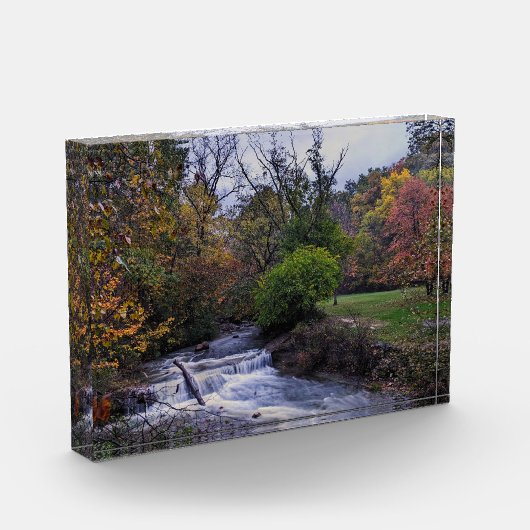 ヘムロッククリーク滝ズオンザビューティフル秋モーニング フォトブロック (左)