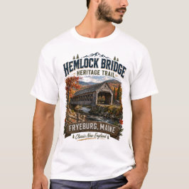 ヘムロックブリッジ・ヘリテージトレイル フライバーグ メイン州 ティーン Tシャツ