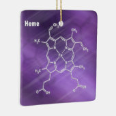 ヘム分子構造化学式 セラミックオーナメント (右)