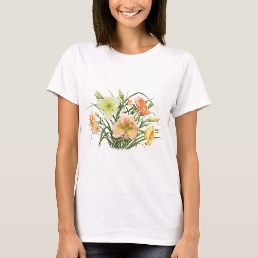 ヘメロカリス ブーケ Tシャツ (正面)
