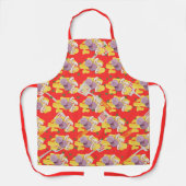 ヘラとスクランブルエッグは赤 エプロン (正面)