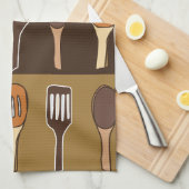 ヘラカラフルキッチン料理器具 キッチンタオル (四つ折り)