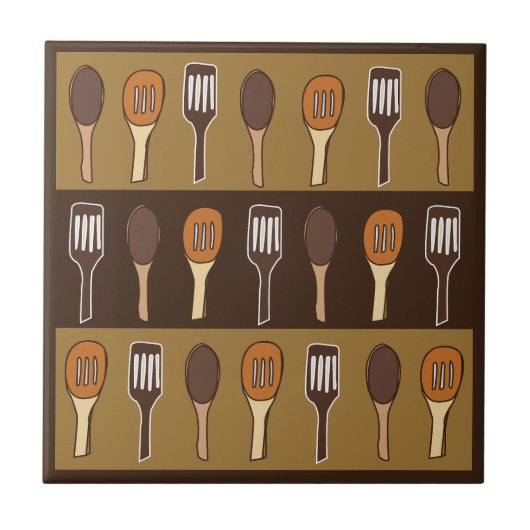 ヘラカラフルキッチン料理器具 タイル (正面)