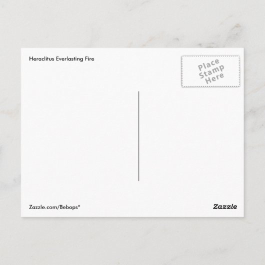 ヘラクリトスの永遠の火はがき ポストカード (裏面)