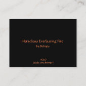 ヘラクリトス不滅の火ATC 名刺 (裏面)