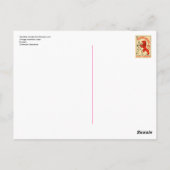 ヘラクレスがネメアのライオンのはがきと戦う ポストカード (裏面)